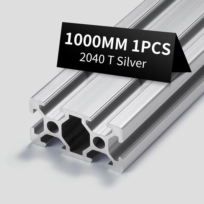 1Pcs 39.37inch/1000mm 2040 Anodized Silver T-Slot Aluminum Extrusion