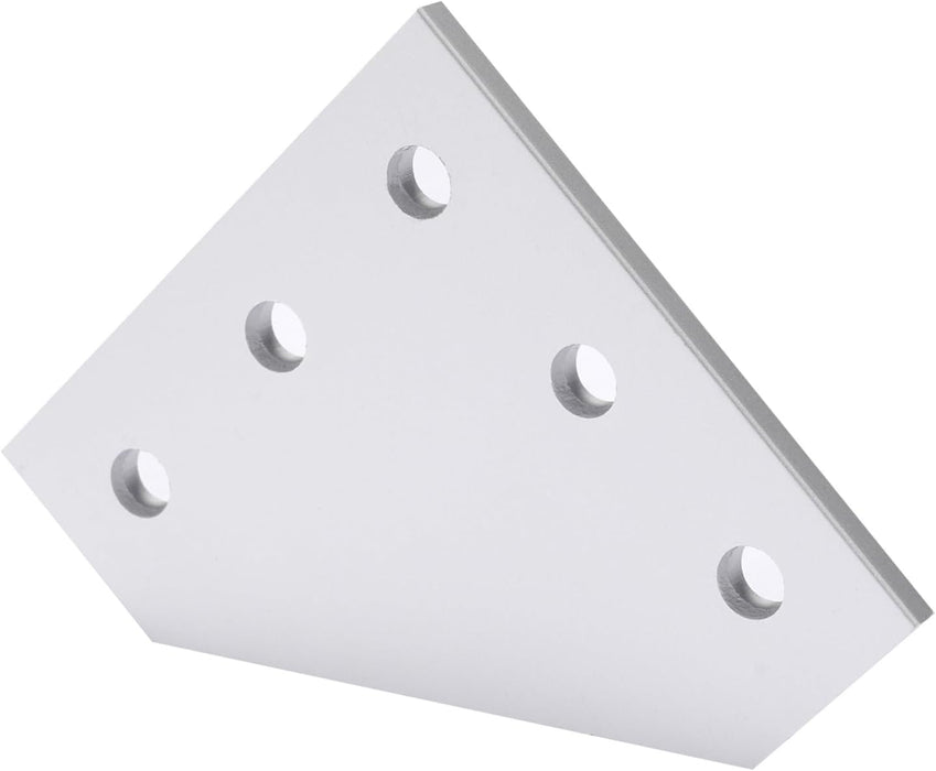 L-Shape Corner Joint Plate Connector Silver