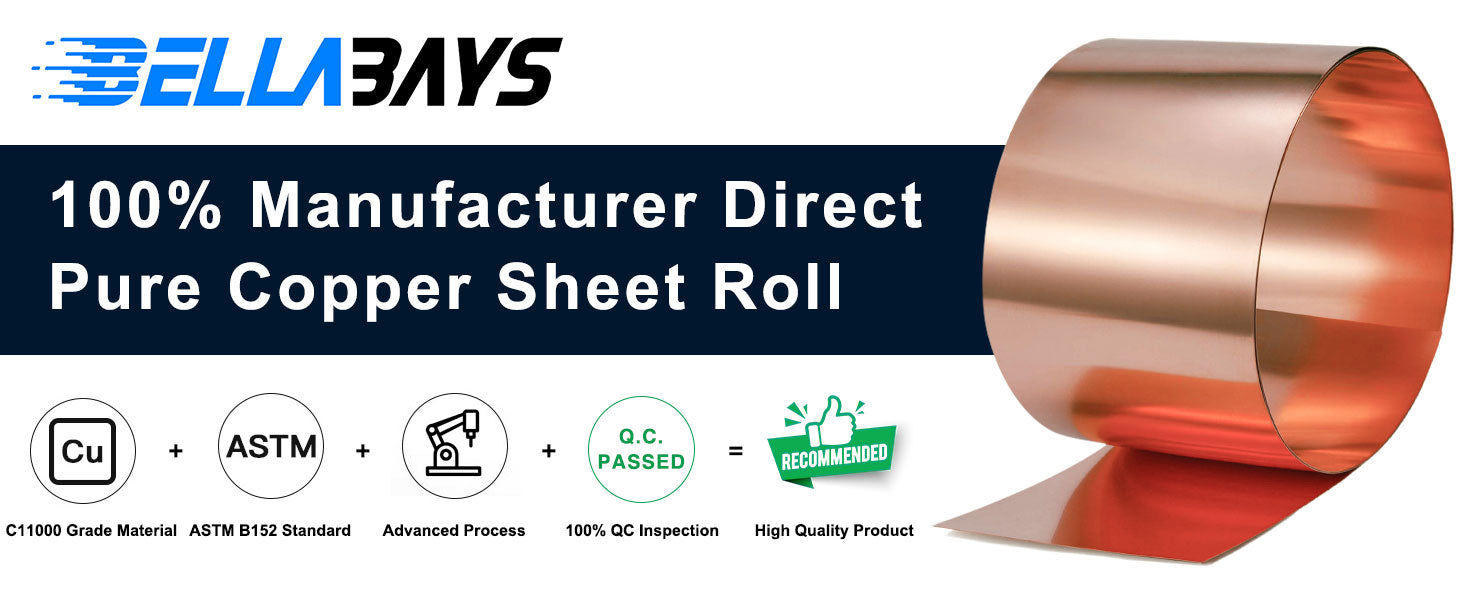 Pure copper flashing roll