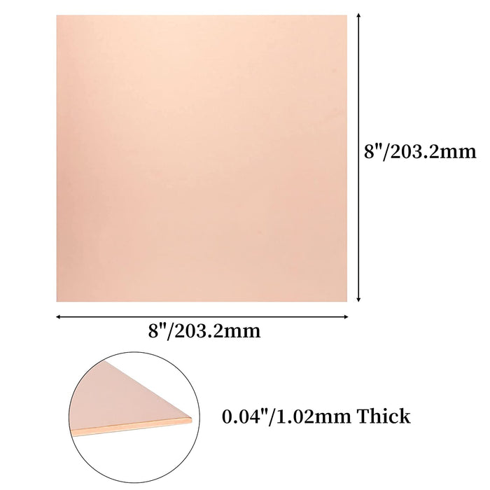 8x8 Copper Sheet