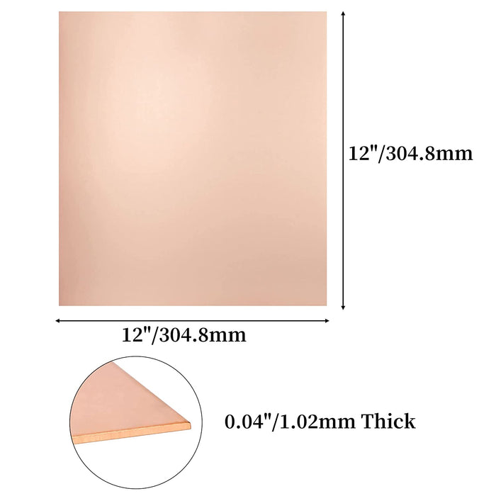 18 Gauge (1.02mm) 2" x 12" Copper Sheet