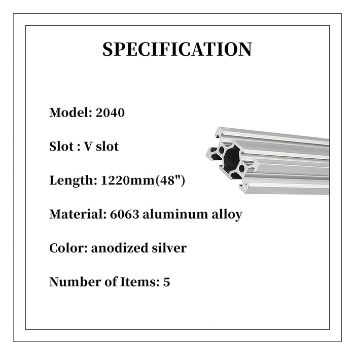 2040 v-slot aluminum extrusion