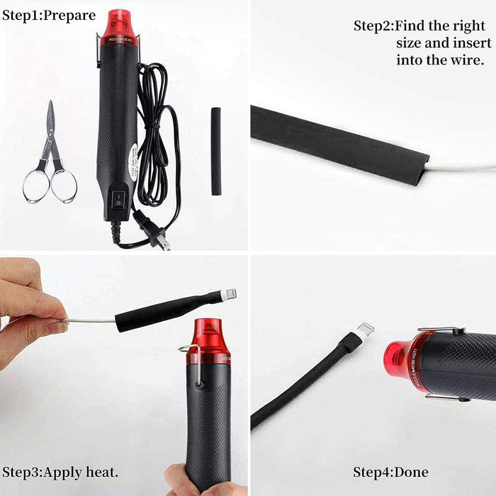 red and black heat shrink tubing