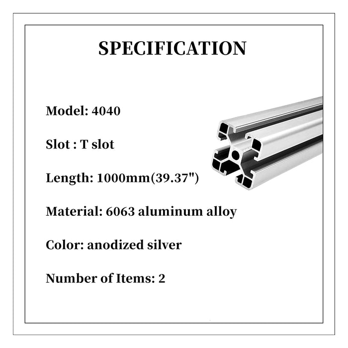 4040 t slot aluminium extrusion