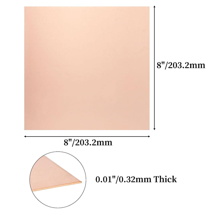8" x 8" Copper Sheet