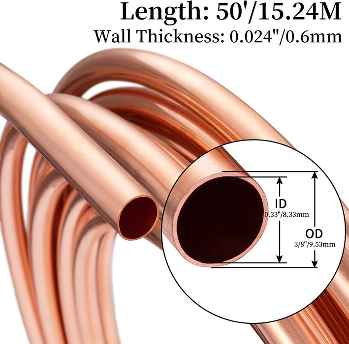 3 8 copper tubing 50 ft