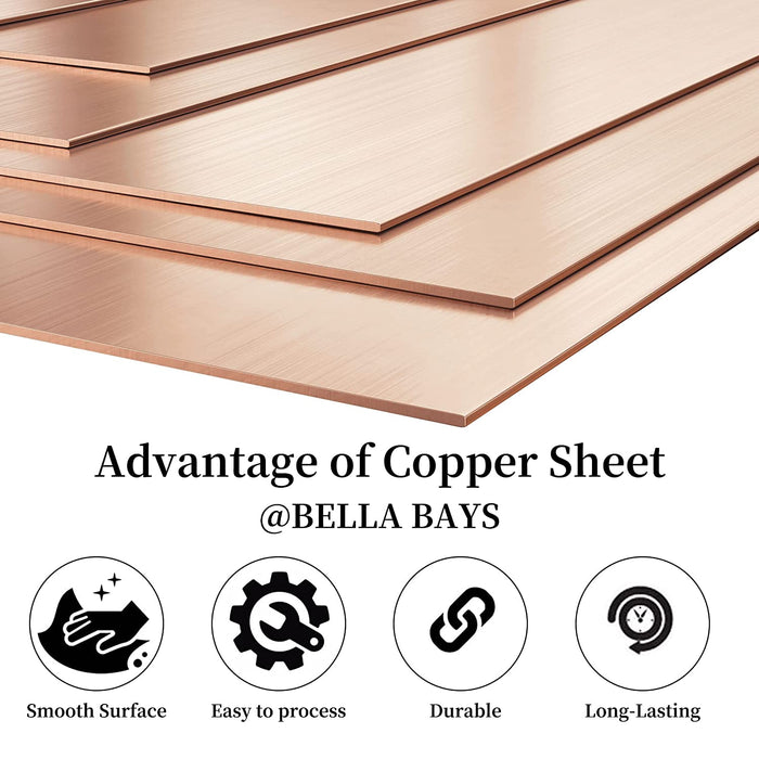 16oz 6" x 6" Copper Sheet
