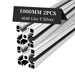 2Pcs 39.37inch 1000mm 4040 Lite Anodized Silver T-Slot Aluminum Extrusion
