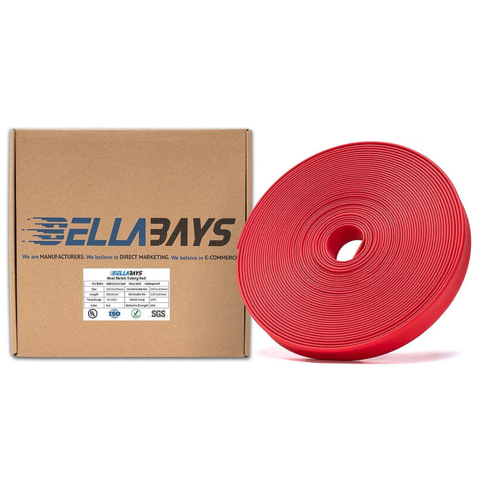 5/8 Inch 60 Ft Red Heat Shrink Tubing