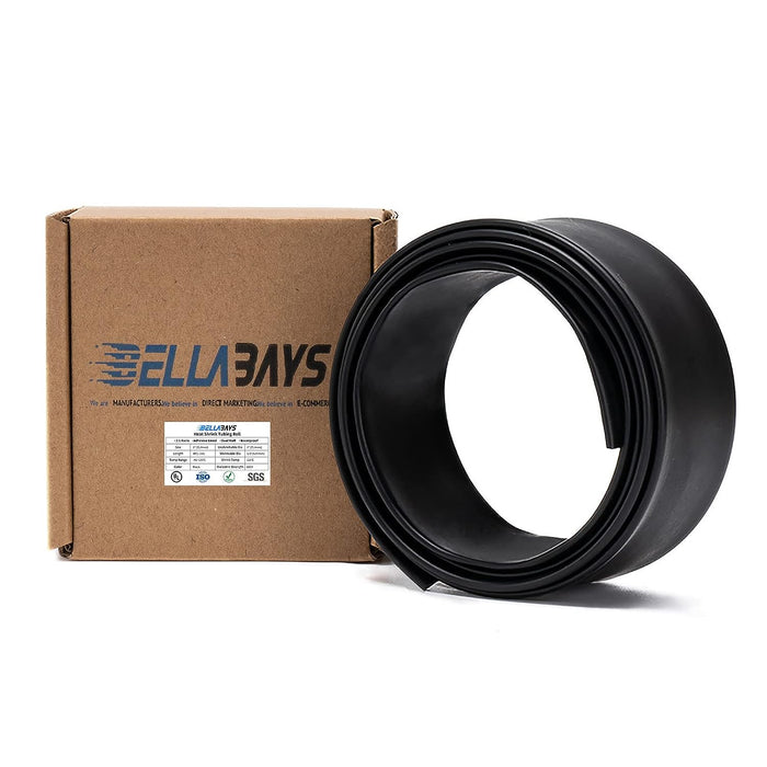 3:1 Ratio 1 Inch (25.4mm) 4 Ft (1.2m) Black Heat Shrink Tubing Roll Adhesive Lined Tube, Waterproof Marine Grade, Insulation Sealing and Oil-Proof (UL,RoHS,SGS,ISO Certification)