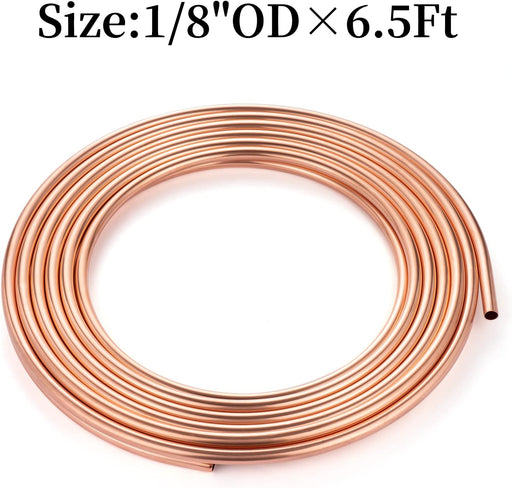 Streamline Tubing: Copper, 1 1/8 in, 100 ft, Coil Model: D18100