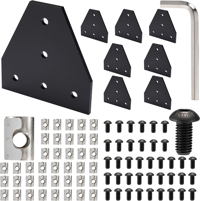 8 Sets T-Shape Corner Joint Plate Set for 40 Series Aluminum Extrusion Profile 