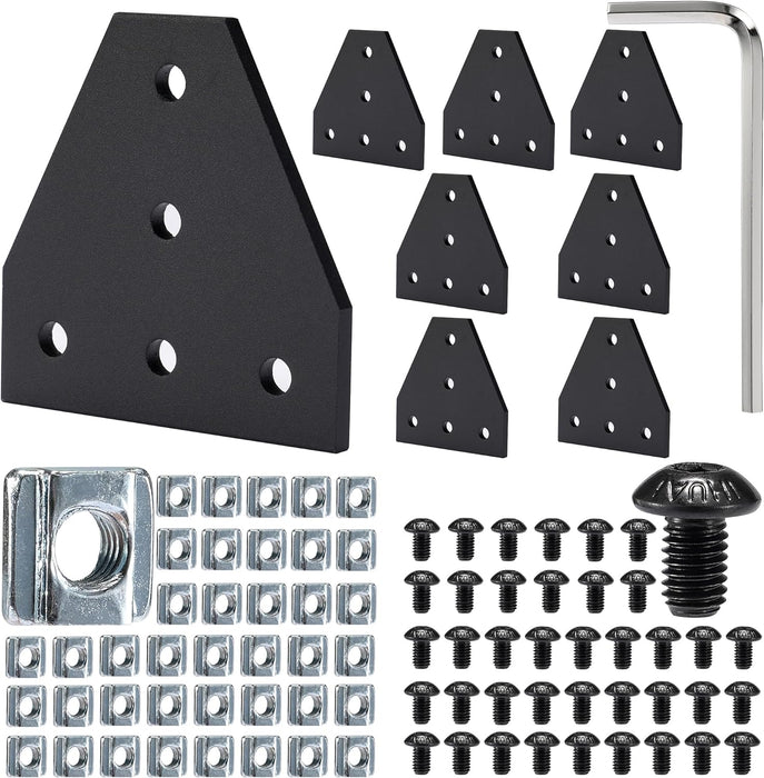 T-Shape Corner Joint Plate Connector Set Black for 20 Series