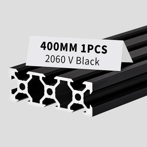 1Pcs 15.75inch 400mm 2060 Anodized Black V-Slot Aluminum Extrusion