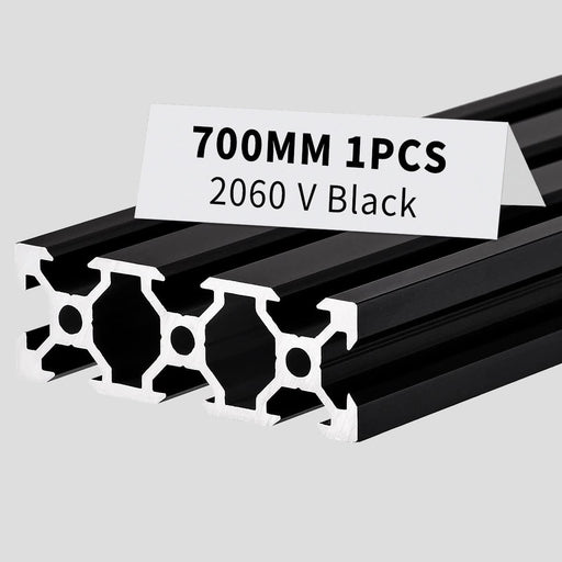 1Pcs 27.56inch 700mm 2060 Anodized Black V-Slot Aluminum Extrusion