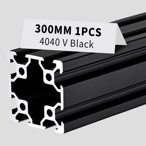1Pcs 11.81inch 300mm 4040 Anodized Black V-Slot Aluminum Extrusion