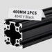 1Pcs 15.75inch 400mm 4040 Anodized Black V-Slot Aluminum Extrusion