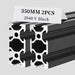 2Pcs 13.78inch 350mm 2040 Anodized Black V-Slot Aluminum Extrusion