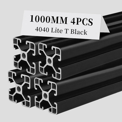 4Pcs 39.37inch 1000mm 4040 Lite Anodized Black T-Slot Aluminum Extrusion