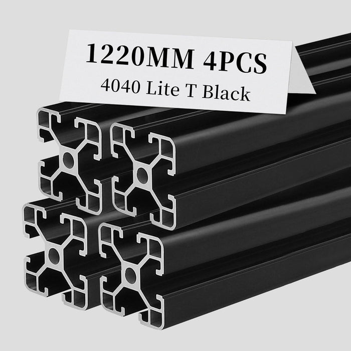 4Pcs 48inch 1220mm 4040 Lite Anodized Black T-Slot Aluminum Extrusion